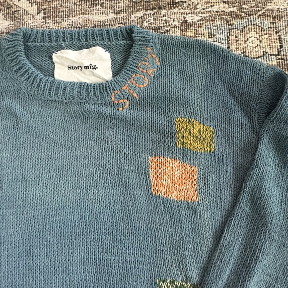 Story MFG. Spinning Patchwork Organic-cotton Sweater - Picture 10 of 10